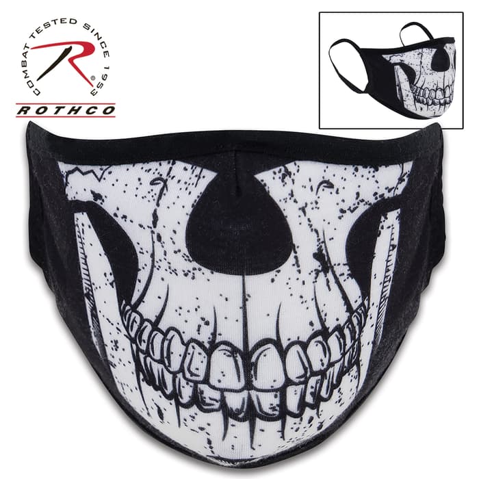 The face cover features a soft and stretchy, three-layer polyester construction that conforms to the shape of your face