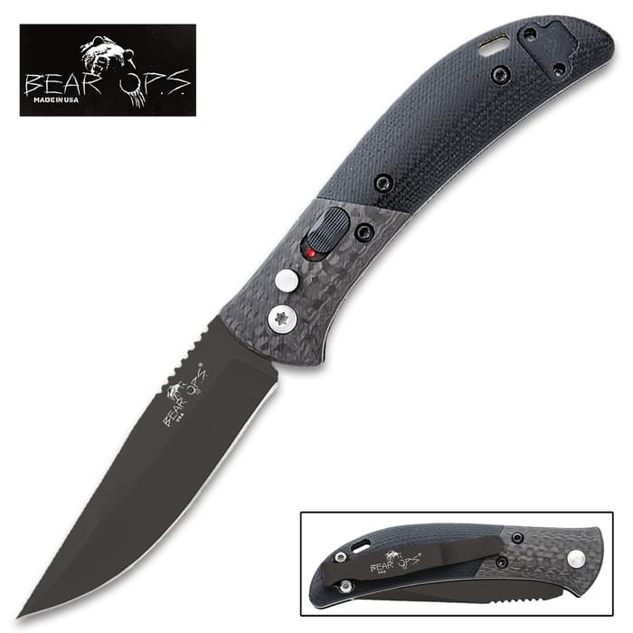 The Bear & Song Bold Action IX Automatic Pocket Knife is a fast-action pocket knife that is ready at a moment’s notice for whatever comes your way