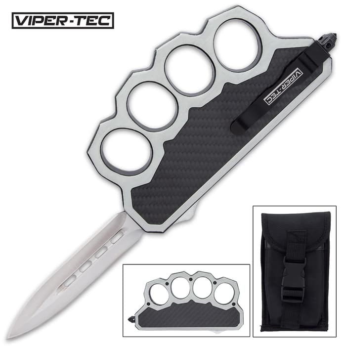 The Viper-Tec Knuckle OTF Pocket Knife is one of the meanest knuckle knives around and it’s ready to deploy at a moment’s notice