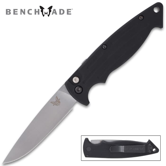 The original automatic pocket knife gets the upgraded Benchmade automatic package with improved access to an enlarged button