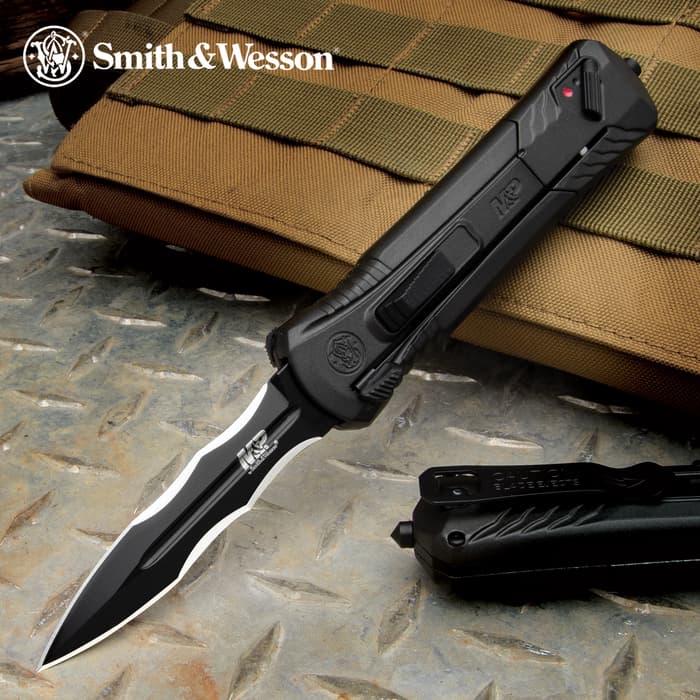 Smith & Wesson Serrated OTF Pocket Knife