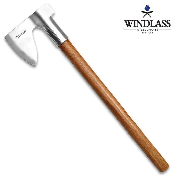 Windlass Steelcrafts Archer’s Axe - Tempered Steel Head, Hardwood Handle Shaft - Length 20”