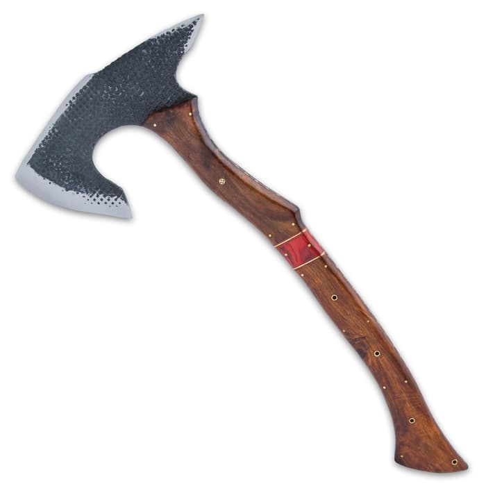 This axe has a level of craftsmanship that makes it a display-worthy, heirloom piece but don’t underestimate it