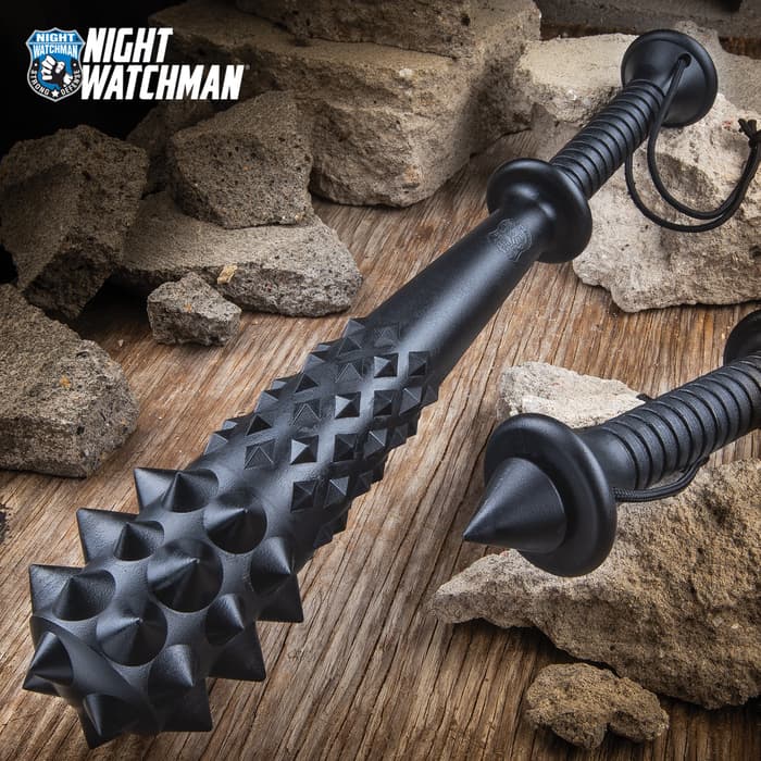 Night Watchman Law Enforcement Thumper - Solid One-Piece Polypropylene Construction, Spiked Pommel - Length 20”