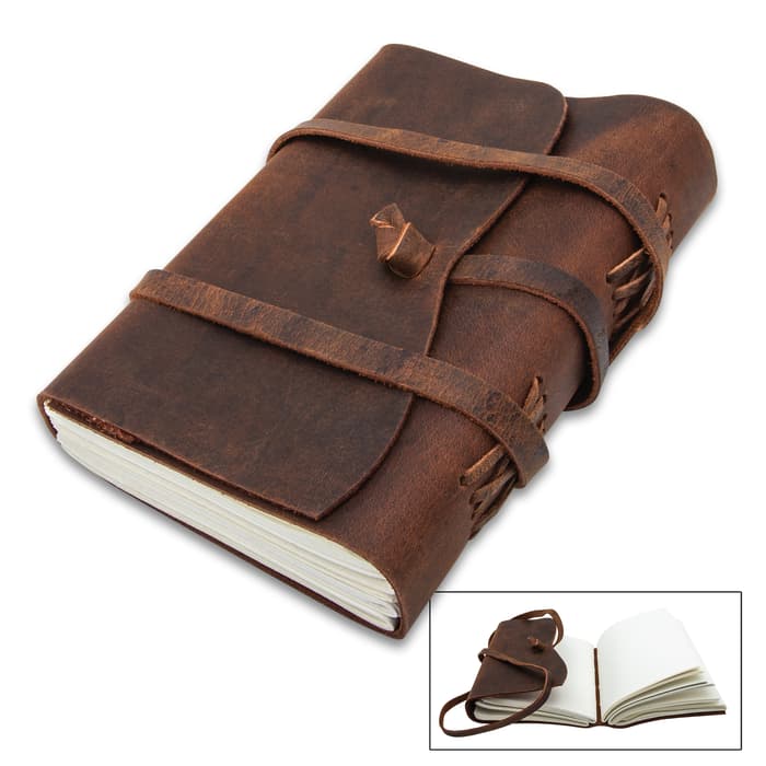 The Leather Adventurer’s Journal is crafted of premium, soft leather