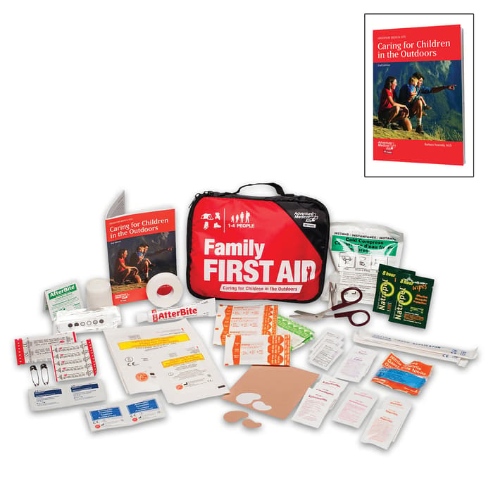 Adventure Family First Aid Kit - Includes First Aid Guide, Wide Range Of First Aid Supplies, Water-Resistant Bag