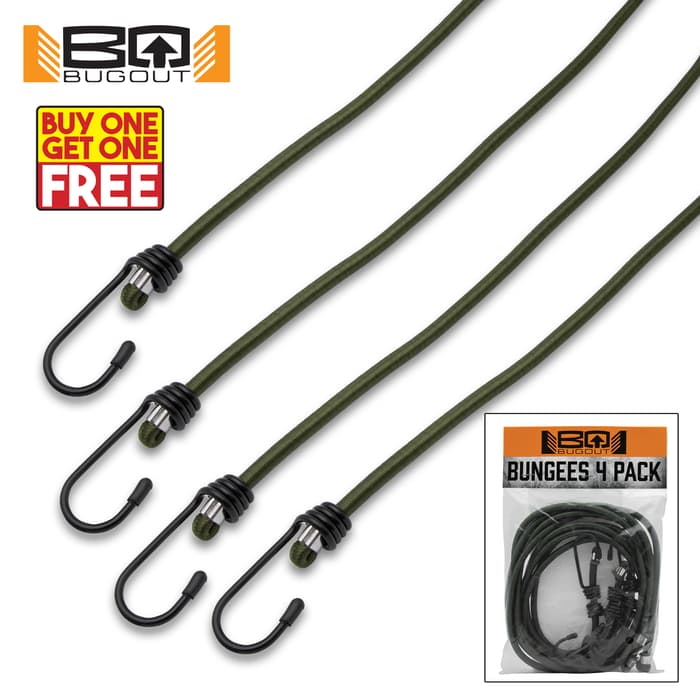 A view of the BugOut Bungee Four-Pack