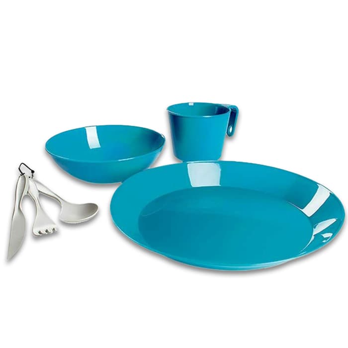 The Camp Tableware For One has all you need for dining.