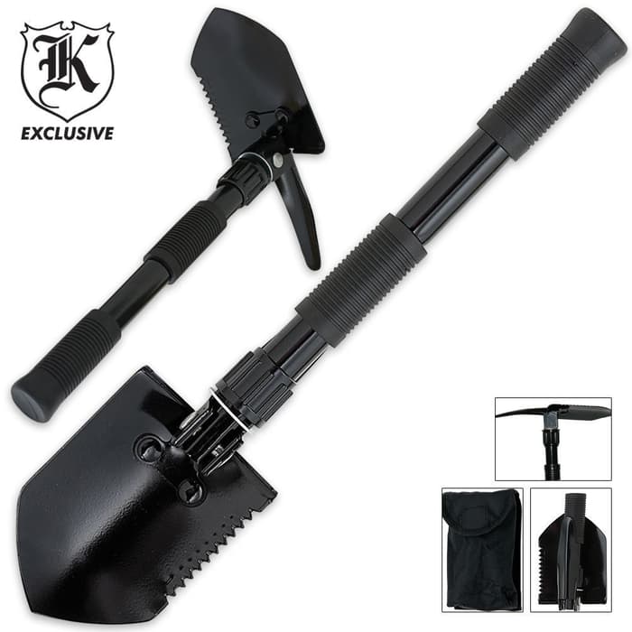 High Carbon Steel Military Survival Sh Folding Camping Shovel Entrenching Tool 
