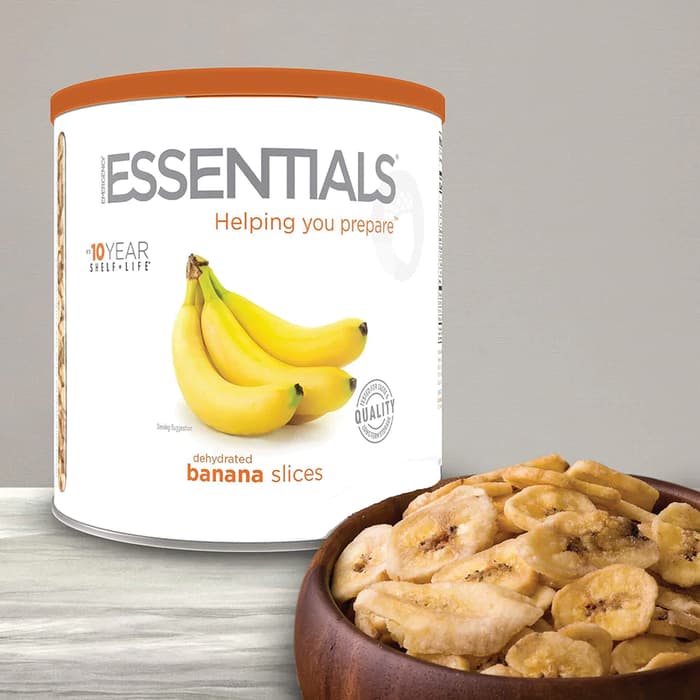 A view of what the Emergency Essentials Banana Slices look like
