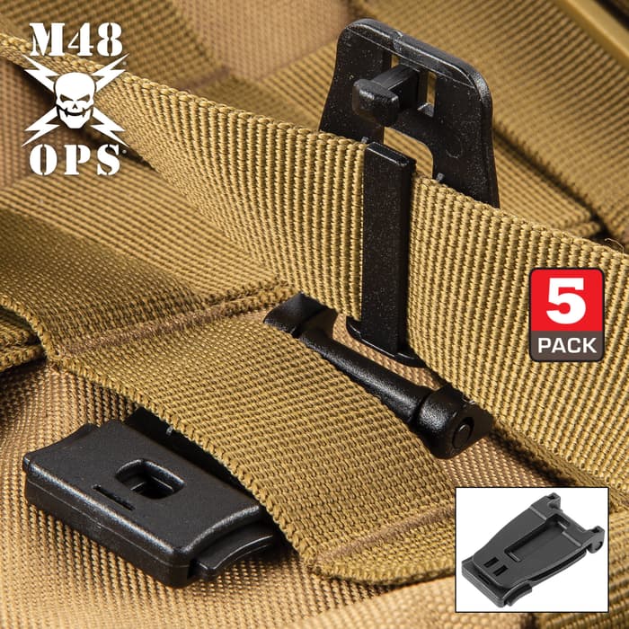 10Pcs Molle Webbing Connecting Clips Strap Buckle Backpack Quick-Slip Clip