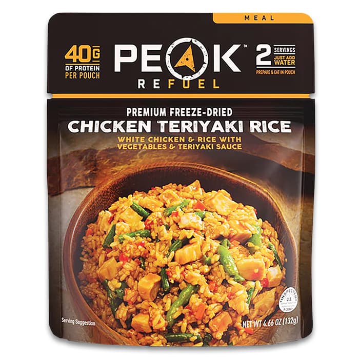 The Peak Refuel Chicken Teriyaki Rice in its pouch