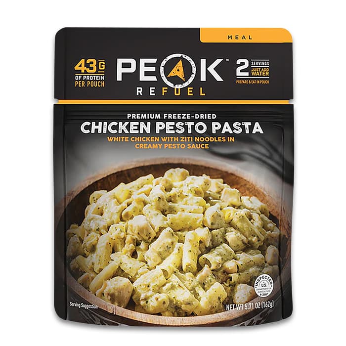 The Peak Refuel Chicken Pesto Pasta pouch