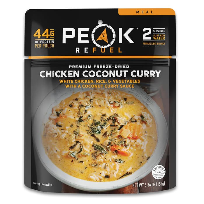 The Peak Refuel Chicken Coconut Curry eat-in pouch