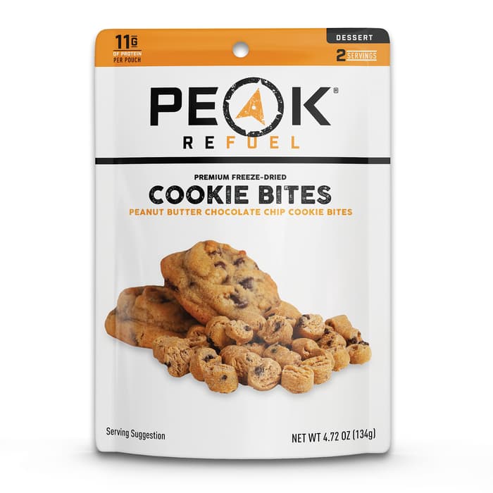 The Peak Refuel Chocolate Chip Peanut Butter Cookie Bites packaging