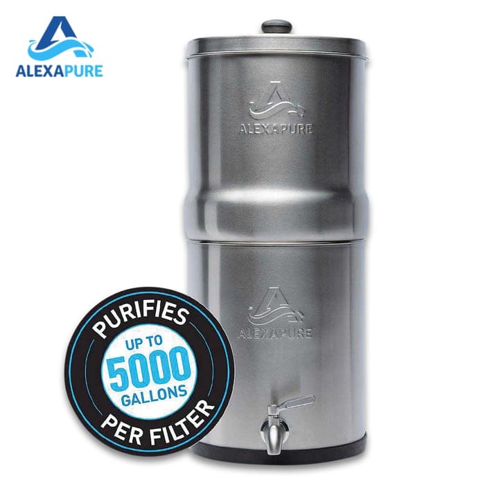 The Alexapure PRO Water Filtration System removes 200+ contaminants from a variety of sources including heavy metals, lead, fluoride, chlorine, viruses, bacteria and pesticides.