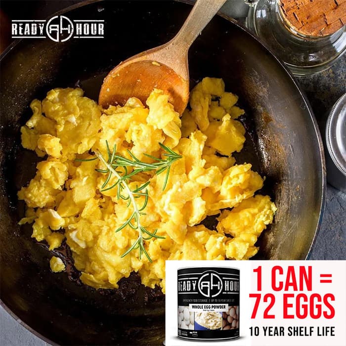 Ready Hour Whole Egg Powder - #10 Can, Ten-Year Shelf-Life, 5,760 Calories, Made In USA, Requires No Refrigeration