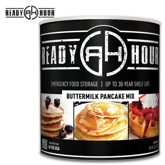 Ready Hour Buttermilk Pancake Mix #10 Can - 32 Servings, 5120 Total Calories, 30-Year Shelf-Life, Made In USA