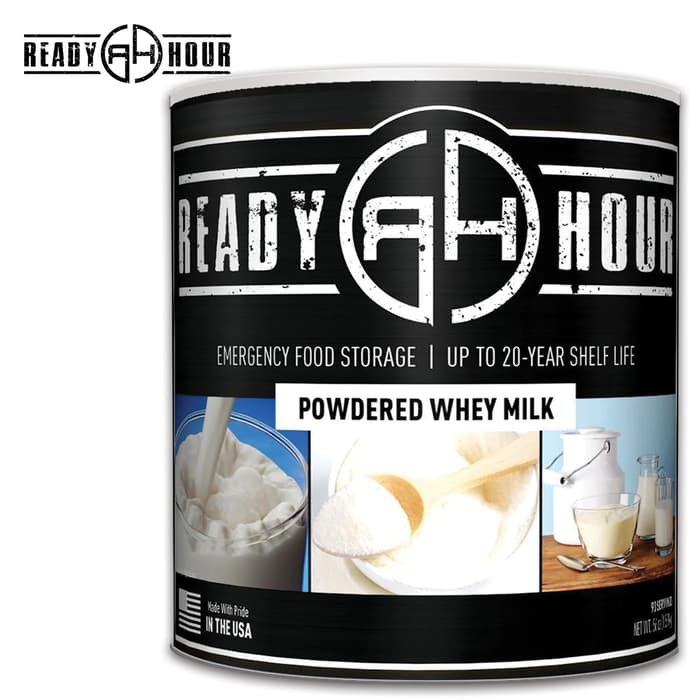 Ready Hour Powdered Whey Milk #10 Can - 93 Servings, 20-Year Shelf-Life, 6510 Total Calories, Made In USA