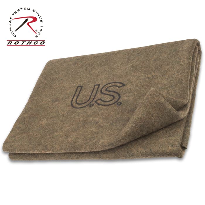 Rothco Olive Drab Wool Blanket Made In