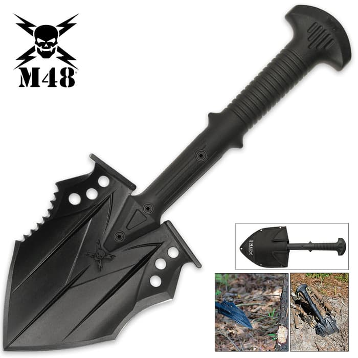 M48 Tactical Shovel Entrenchment Tool with Axe Blade And Sheath