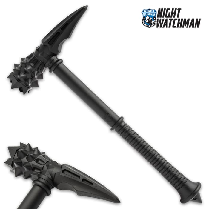 Night Watchman War Hammer - Injection-Molded Polypropylene Construction, Skull-Crusher Pommel - Length 22”