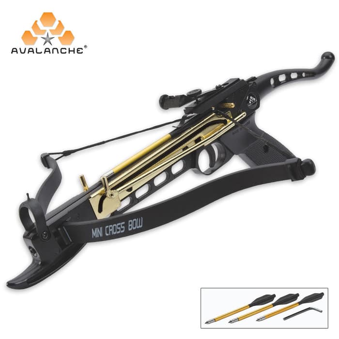 80Lb Powerful  Metal Body Crossbow comes Easy Foot Cocking Strup & 3 Metal Bolts 