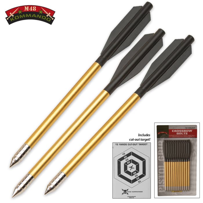 12-Pack Aluminum Crossbow Darts