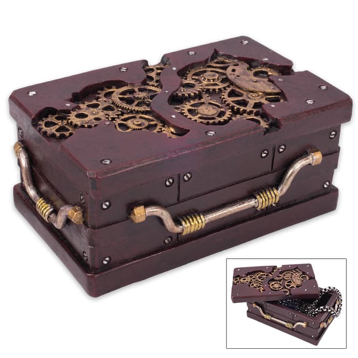 Rectangle Steampunk Trinket Box