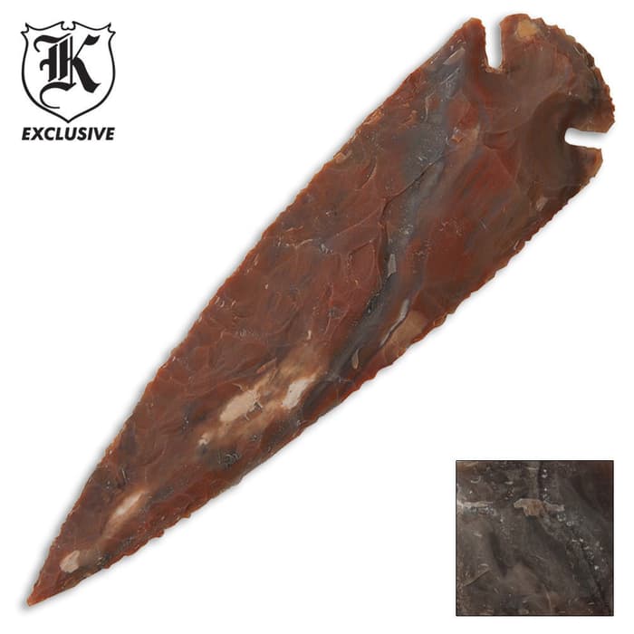 Handmade Agate Stone Arrowhead Spearhead Contemporary