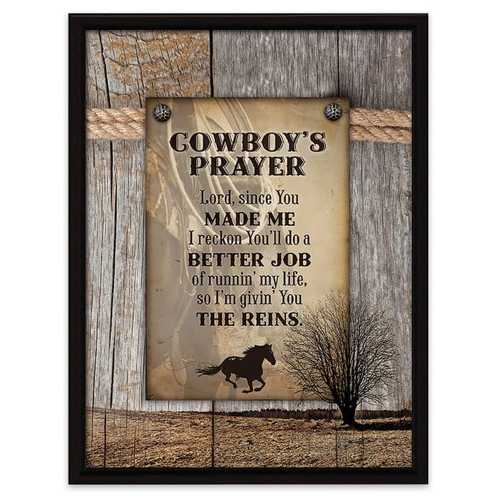 Simple Western Expressions Plaque - Cowboy’s Prayer