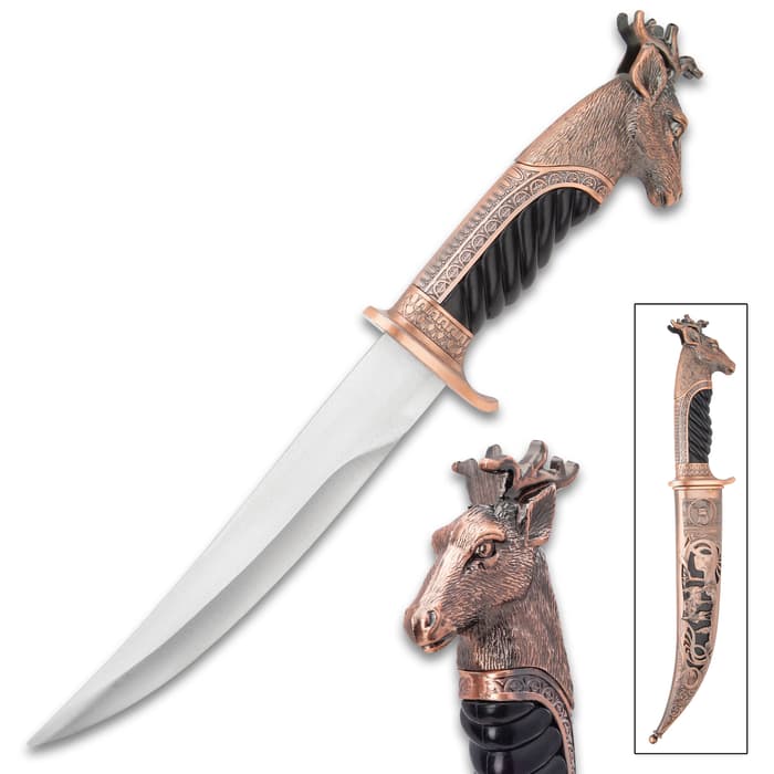 Royal Hunter Deer Head Knife - Copper