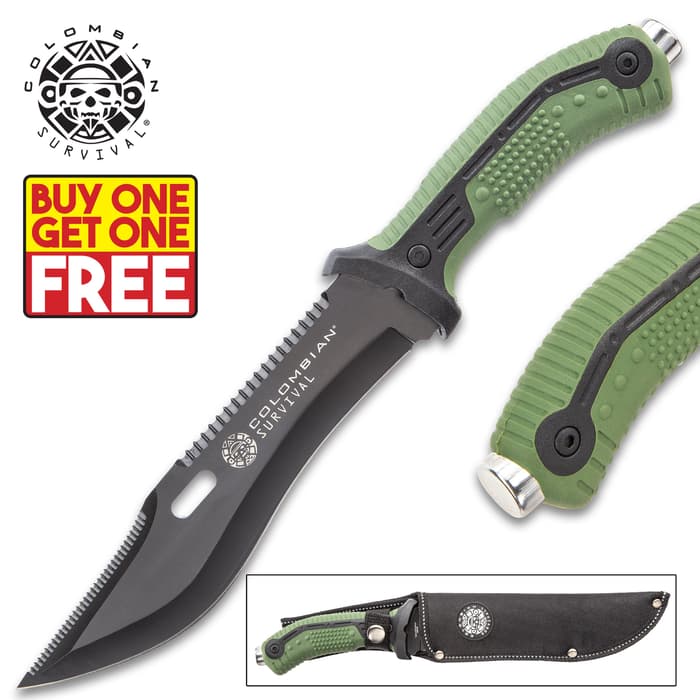 Get two of these Colombian Bogota Survival Knives for one price.