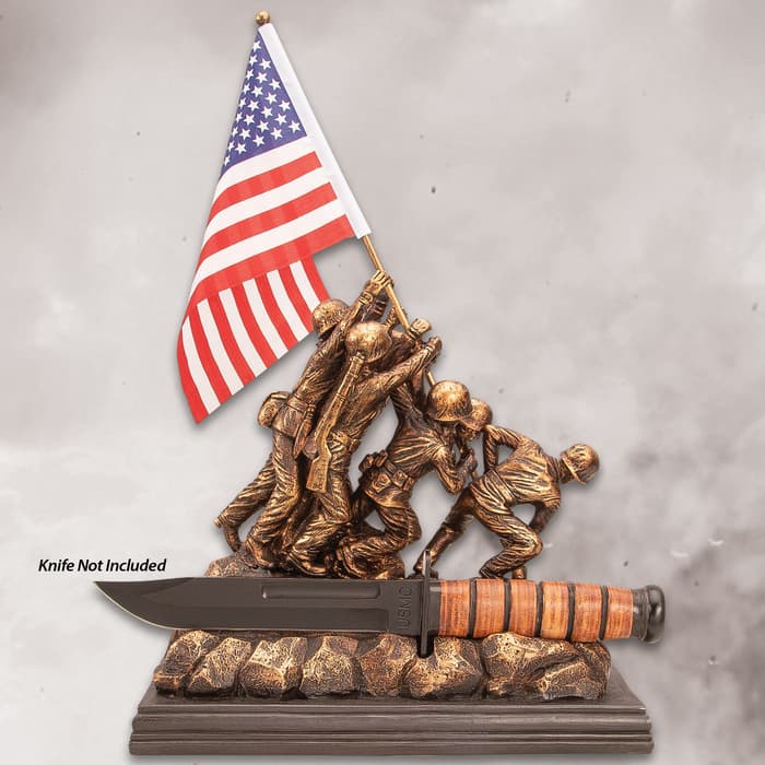 Raising The Flag At Iwo Jima Sculpture - Intricately Detailed, Accurate Replica Statue - Dimensions 11”x 5”x 17”