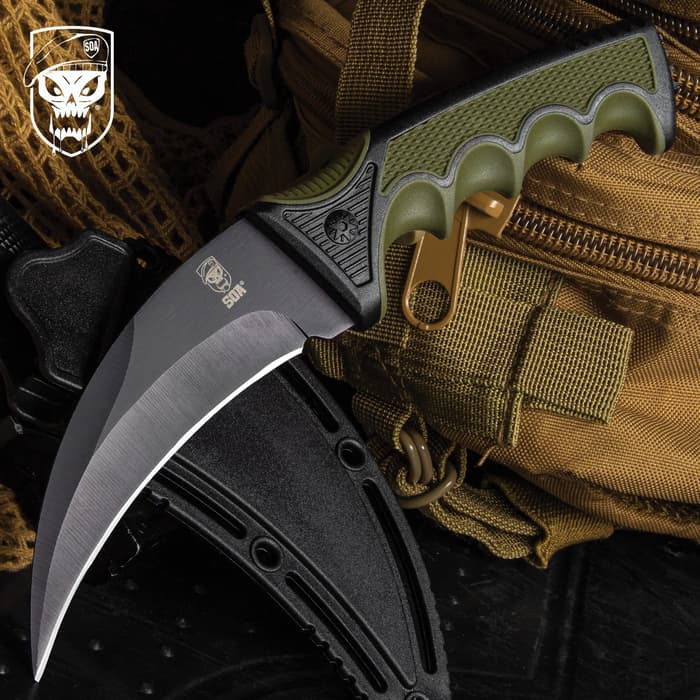The SOA Battle Talon Karambit Knife is a very effective self-defense weapon or cutting tool when you’re out on the battlefield