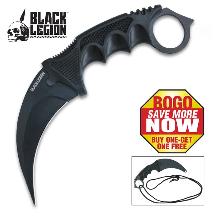 The Black Legion Ninja Warrior Karambit is on BOGO sale today