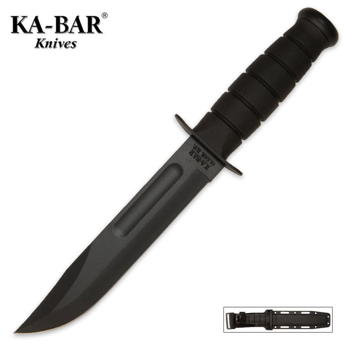 KA-BAR Classic Marine Knife Black & Sheath