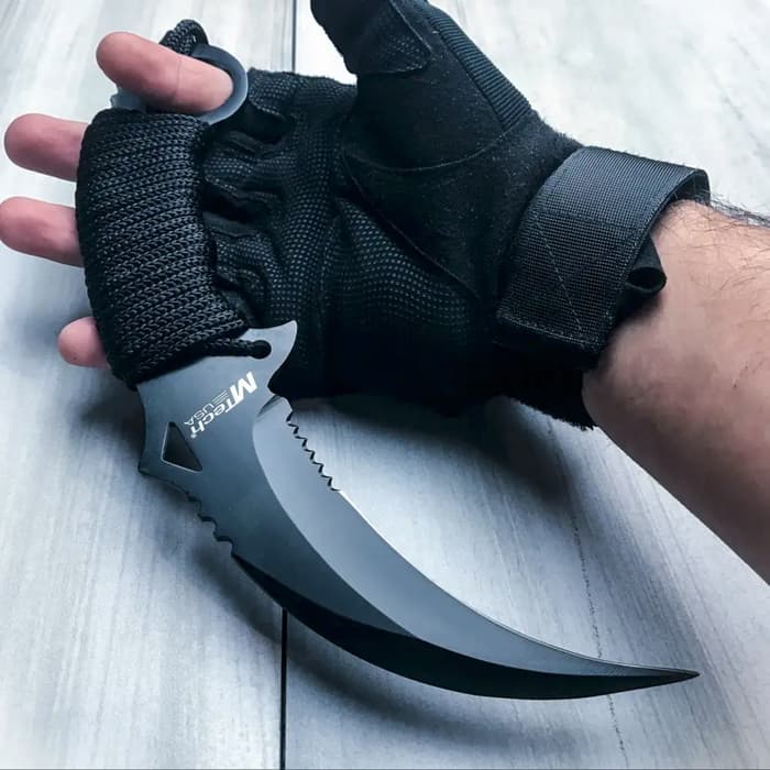 10" TACTICAL COMBAT KARAMBIT KNIFE Survival Hunting BOWIE Fixed Blade w/SHEATH