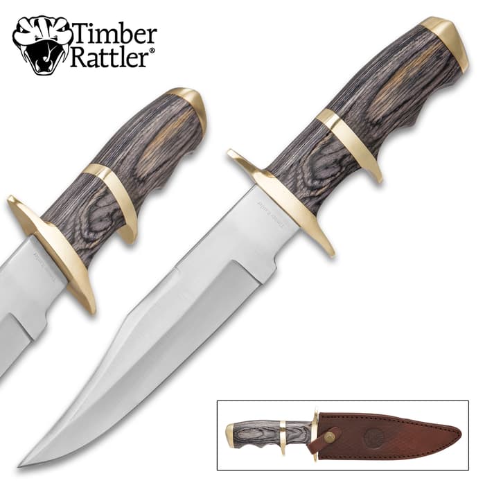 Timber Rattler Buffalo Joe Fixed Blade Knife With Sheath