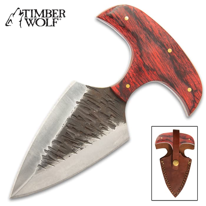 The Copper River Push Dagger from Timber Wolf is a muscular weapon from its stocky, pointed blade to its solid, hefty handle