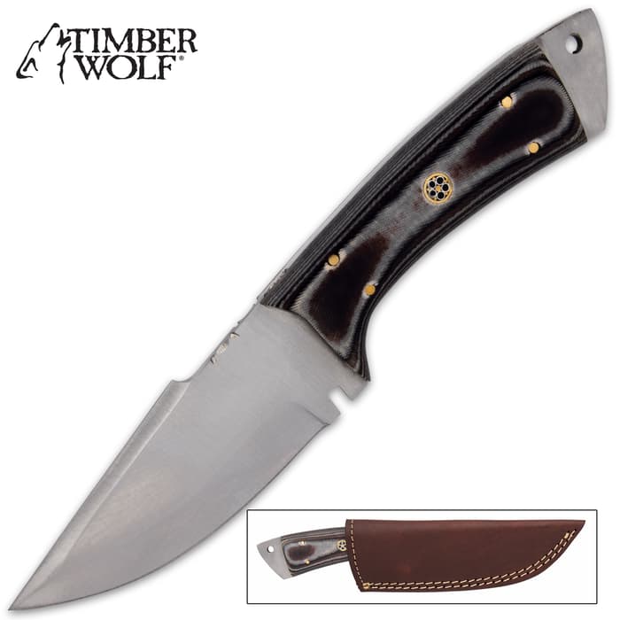 The Timber Wolf Grindstone Knife is a great, all-purpose knife to have at your side when you’re going about your outside chores