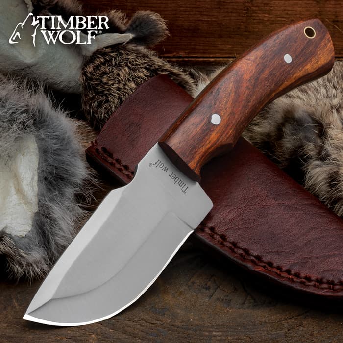The Timber Wolf Deep Canyon Skinner Knife is 8 1/2” overall