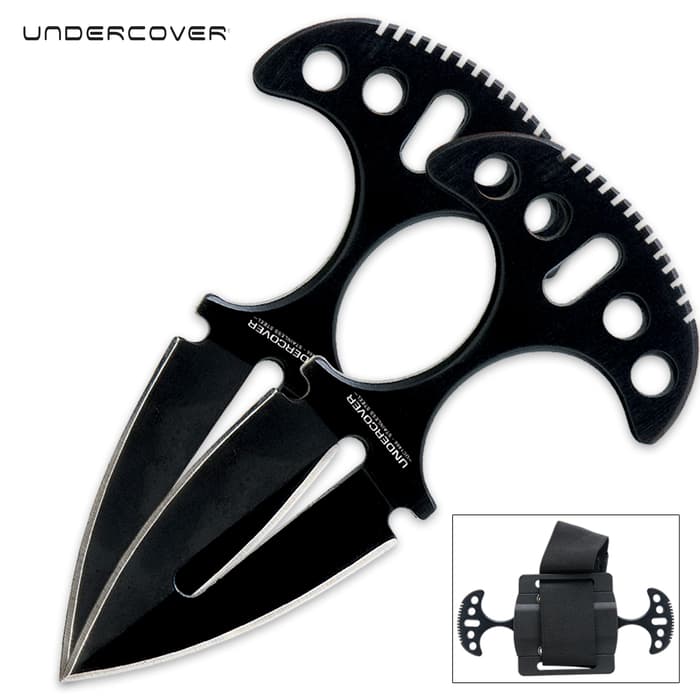 United Cutlery Undercover Black Twin Push Daggers