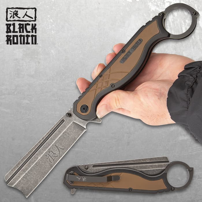 The Black Ronin Straight Razor Pocket Knife was built for a Samurai, making it a perfectly balanced tool for everyday carry!