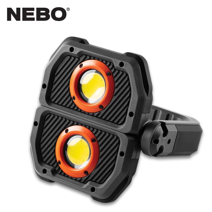 A veiw of the NEBO Omni 3K light standing on its own