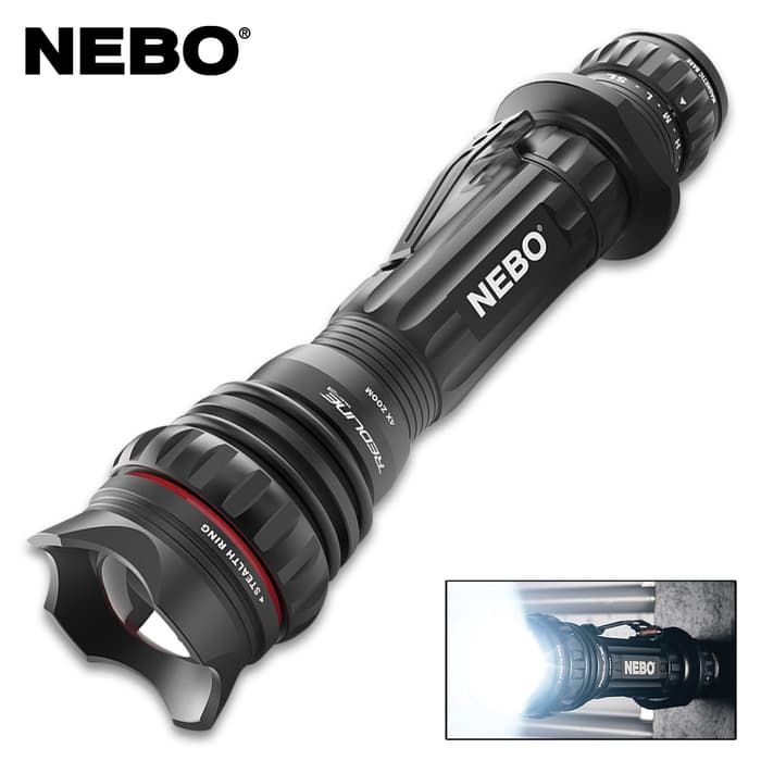 Nebo Redline Select RC Flashlight And Power Bank - Five Lighting Modes, Anodized Aluminum, Water-Resistant, Magnetic Base