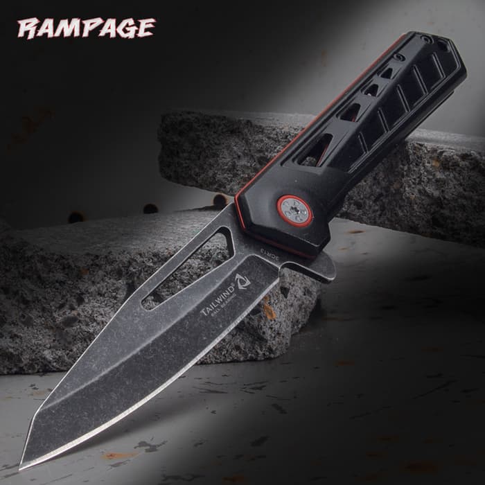 The Rampage Tailwind Technic Ball Bearing Pocket Knife has such a sleek design that it feels like an extension of your hand when you are using it