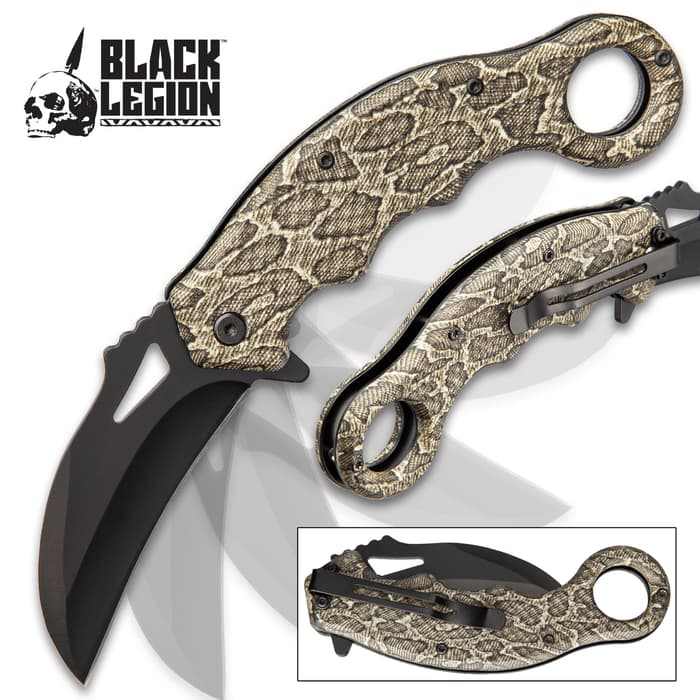 Reptile Master Folding Karambit Knife Stainless Steel