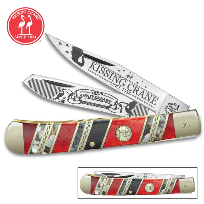 Kissing Crane 185TH Anniversary Trapper Pocket Knife