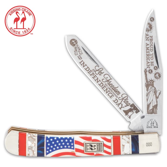 Our limited, edition 2021 Fourth of July trapper pocket knife is individually serialized and makes a great commemorative collectible